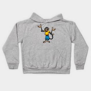 Cute Anthropomorphic Human-like Cartoon Character Chimpanzee in Clothes Kids Hoodie